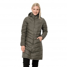 Jack Wolfskin Winter Down Coat Selenium Coat (windproof, very warm, PFC-free) green-brown Women